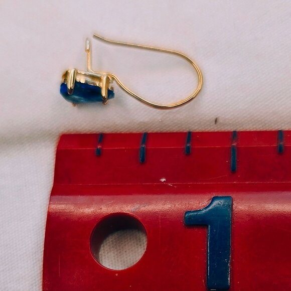 🔥$5/$25 Blue Drop Gold Wire Earrings - Picture 5 of 5